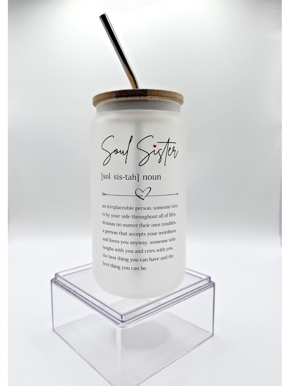 GINGULMINA HBD Gifts for Women, Friendship Soul Sister, 16 oz Tin Tumbler